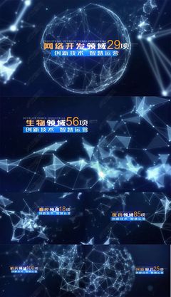 數(shù)字前沿 網(wǎng)絡(luò)科技領(lǐng)域技術(shù)開(kāi)發(fā)數(shù)據(jù)動(dòng)態(tài)展示AE模板解析